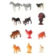 Ikonka Animal Figures Set (Sea, Wild, Farm, Dinosaurs), 48 pcs