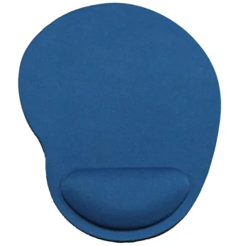 Ergonomic mouse pad with wrist support, blue
