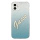 Apple iPhone 12 mini 5.4\'\' Guess Gradient Script Case Cover (GUHCP12SPCUGLSBL), Blue