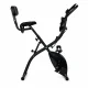 MOVEPRO Folding Magnetic Exercise Bike with Backrest and Resistance Bands 120 kg