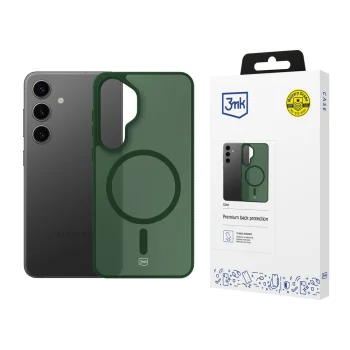 3mk Smoke MagCase dėklas telefonui Samsung Galaxy S24 su MagSafe, perregimas žalias