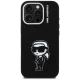 Karl Lagerfeld Silicone Karl Sketch MagSafe Case for iPhone 16 Pro, Black