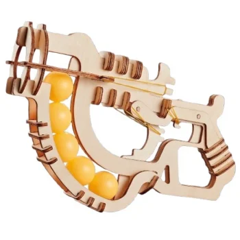 Wooden Assembly Kit Ping Pong Ball Gun