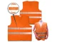 High-Visibility Reflective Safety Vest, Orange, XL