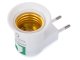 Adapteris ar slēdzi E27 spuldzei, 230V, balts