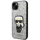 Karl Lagerfeld Glitter Flakes Ikonik Case for iPhone 14 Plus - Silver