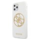 Guess iPhone 11 Pro Max Case Glitter 4G Circle Logo, White