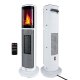 Fan heater with fireplace