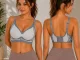 Women\'s Push-Up Sports Bra, Seamless, Grey, 2XL