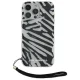Apple iPhone 16 Pro 6.3\'\' Karl Lagerfeld IML Zebra Pattern & Cord Cover Case, Black