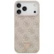 Guess iPhone 17 Pro Max Case Leather 4G Triangle Strass MagSafe, Pink