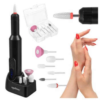 Soulima Cordless Nail Drill with 6 Bits, 18000 RPM