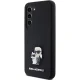 Karl Lagerfeld Samsung Galaxy S23 Case Silicone Karl & Choupette Metal Pin, Black