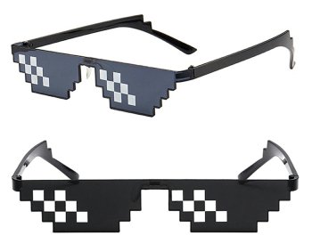 Thug Life Glasses 8 Bit Pixelated Meme Sunglasses for Parties and Fun