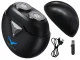 Compact Cordless Travel Electric Shaver with USB-C and LED Display, Black
