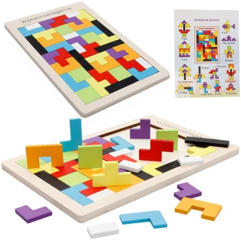Bakalu KZ0903 Wooden Tetris Puzzle
