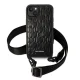 Apple iPhone 14 Plus 6.7\'\' Karl Lagerfeld Monogram Plaque Logo Strap Case Cover (KLHCP14MSTMK), Black