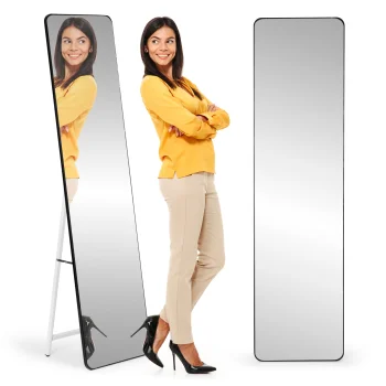 Modernhome GH-MM730 Large Standing Floor Mirror Black Frame 148x38.5cm