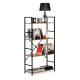 Wide Industrial 4-Tier Shelving Unit Bookshelf ModernHome