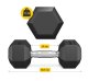 4Fizjo 989 Hex Dumbbell, 7.5 kg, Black