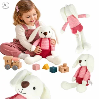 Plush Toy Rabbit in Red Shorts 36 cm