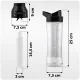 Berdsen BD-755 Blender Bottle 600 ml with Cooling Stick, Black