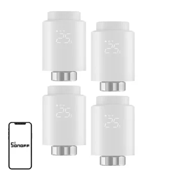Sonoff TRVZB ZigBee Thermostatic Head, 4-Pack