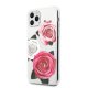 Guess iPhone 11 Pro Transparent Hardcase Flower Desire Pink & White Rose