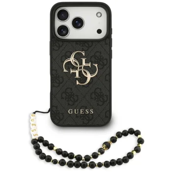 Guess iPhone 17 Pro Case 4G Strap 4G Classic Logo, Black