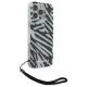 Apple iPhone 16 Pro Max 6.9\'\' Karl Lagerfeld IML Zebra Pattern & Cord Cover Case, Black
