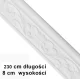 Self-Adhesive Decorative Wall Molding, 230x8 cm, White