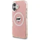 Karl Lagerfeld IML Choupette Head Logo MagSafe Case for iPhone 16, Pink