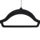 Ruhhy 22536 Velor Clothes Hanger, Set of 20 Pieces, Black