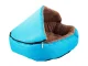 Soft Pet Bed House for Dogs and Cats with Removable Roof, Blue