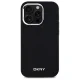 DKNY iPhone 14 Pro Case Plain Silver MagSafe Logo, Black