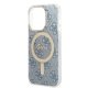 Apple iPhone 14 Pro 6.1\" Guess 4G Print MagSafe Case Cover (GUBPP14LH4EACSB) + Charger, Blue