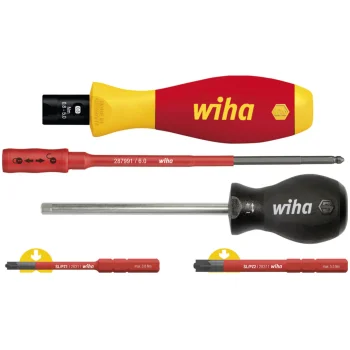 Wiha TorqueVario-S electric 2872-S3 Torque Screwdriver Set, 5 Pieces