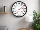 Analog Wall Thermometer with Hygrometer Round 25cm, Black