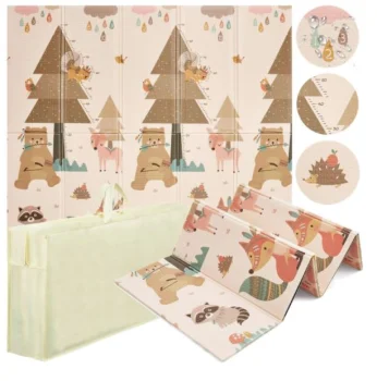 4Fizjo 667 Foldable Educational Play Mat for Kids 200 x 180 cm