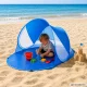 Large Pop-Up Beach Tent / Sun Shelter, Blue