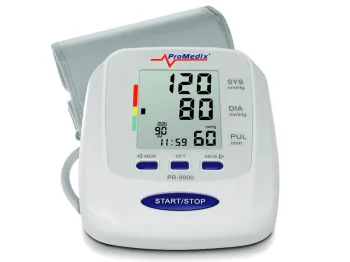 ProMedix PR-9000 Upper Arm Blood Pressure Monitor with Case and Power Adapter