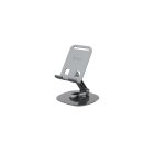 Devia EL243 Rotating Desk Stand for Phone and Tablet, 360° Adjustable, Grey