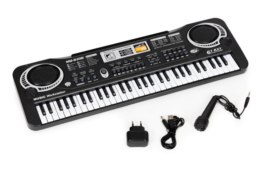 Kids Keyboard Piano with Microphone and Power Adapter, 61 Keys (3)