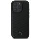 Mercedes MB Waves Ādas iPhone 16 Pro korpuss - melns | Leather Case Black