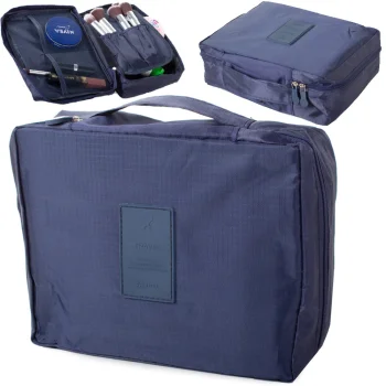 Travel Cosmetic Organizer Bag, Dark Blue