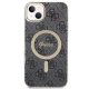 Apple iPhone 14 Plus 6.7\" Guess 4G Print MagSafe Case Cover (GUBPP14MH4EACSK) + Charger, Black