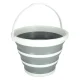 Collapsible silicone bucket with handle, 10L, grey