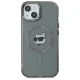 Karl Lagerfeld iPhone 15 Case HC MagSafe IML Metal Choupette Head, Black