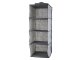 Hanging Wardrobe Organizer with 4 Shelves, 80 cm, Grey