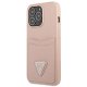 Guess Saffiano Triangle Logo Cardslot Case for iPhone 13 Pro, Pink